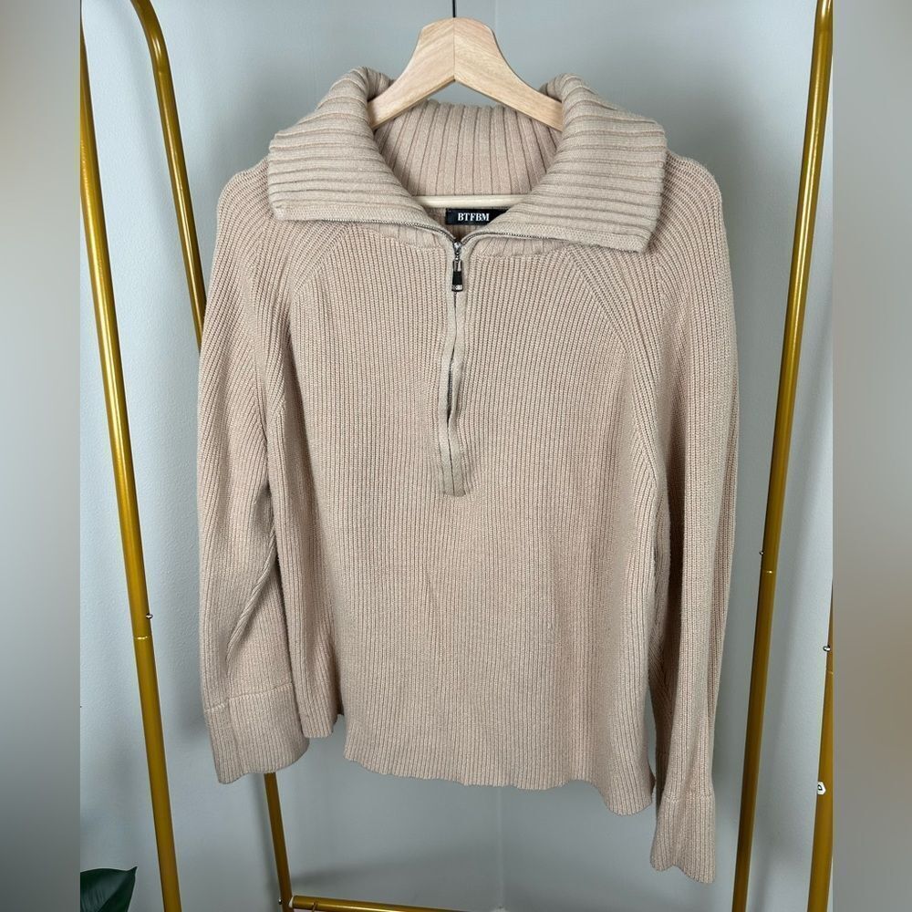 Half zip sweater neutral